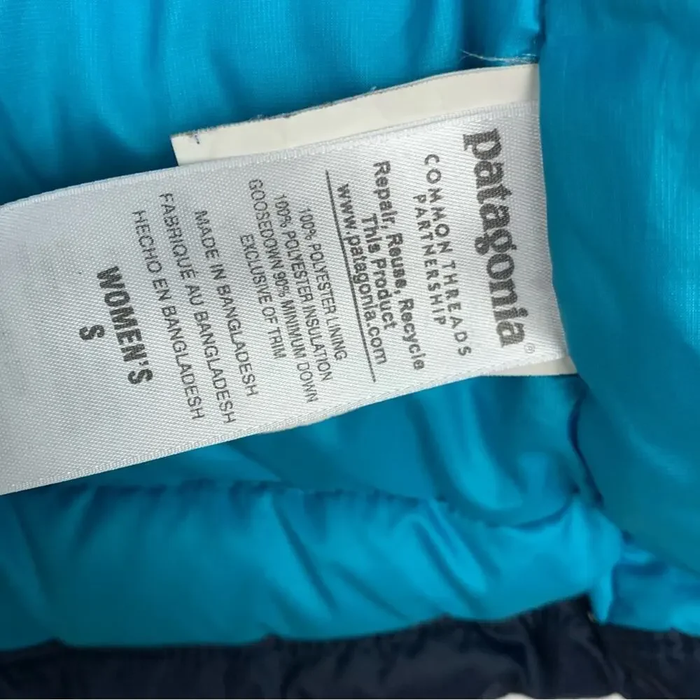 Patagonia Down Sweater Jacket Navy Blue Puffer - Picture 4 of 8